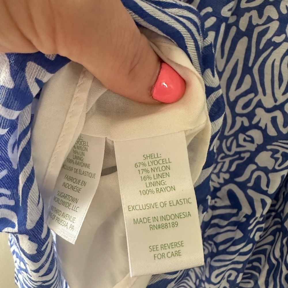 NWT Lilly Pulitzer Axton dress Martinique Blue size 14 - Picture 6 of 6